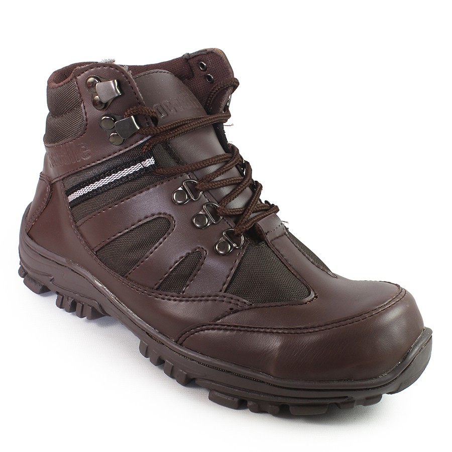 MS Shop - Sepatu Septi Bots Pria Crocodile Armor Coklat Boots Safety Cowok Bikers Outdoor Laki