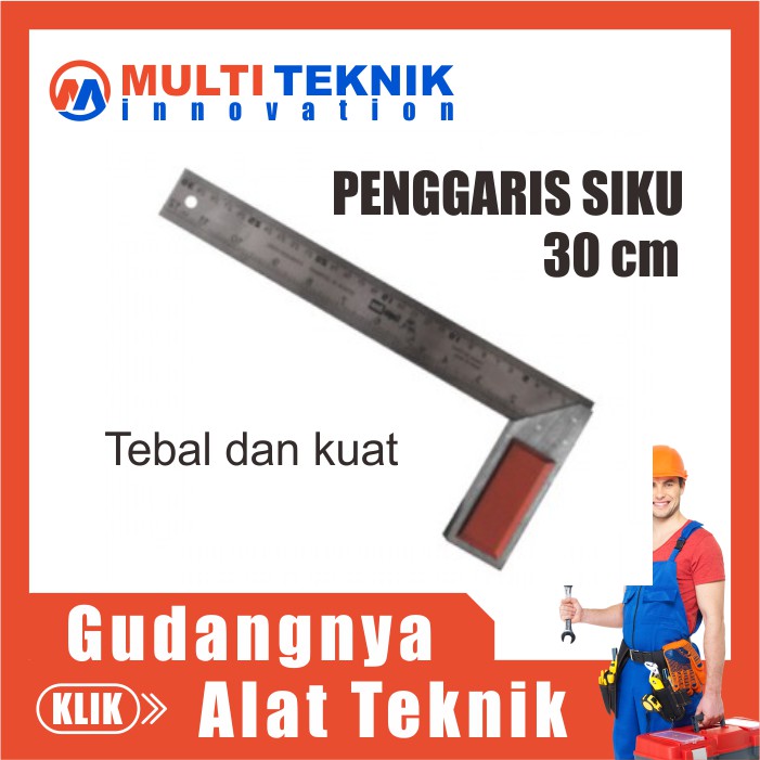 

Penggaris Siku Tukang Meteran Besi Panjang 30 cm 12 Inch Tebal Bisa Ukur Sudut Keramik Kramik MT291