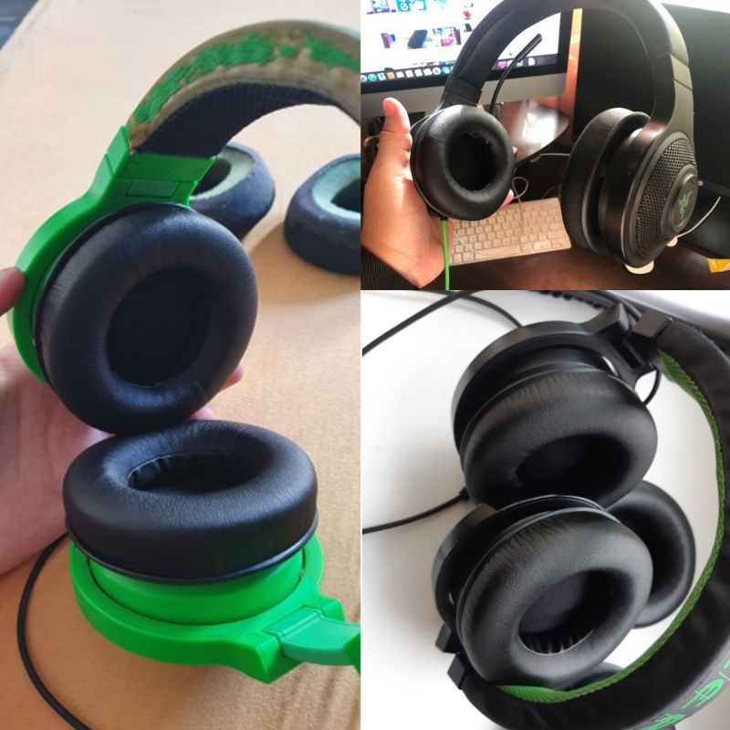 Cre Earpads Nyaman forRazer Kraken Pro Gaming Headset Earmuffs Memory Foam Cover Bantalan Telinga Headphone