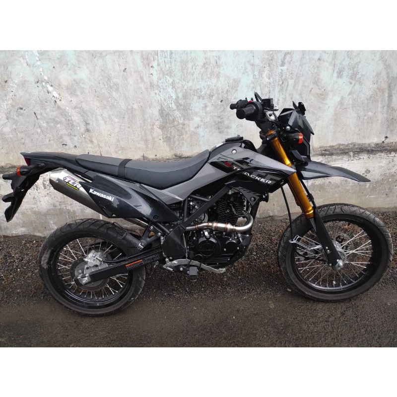 knalpot kawasaki KLX DTRACKER CRF WR bore up by TLR muffler original