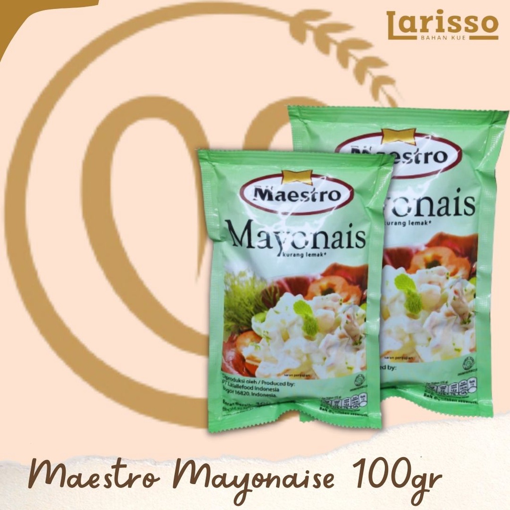 

MAESTRO MAYONAISE SACHET 100GR MAYONAIS KURANG LEMAK