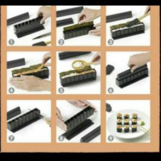 SUSHI MAKER PROFESSIONAL 10 SET / CETAKAN SUSHI LENGKAP