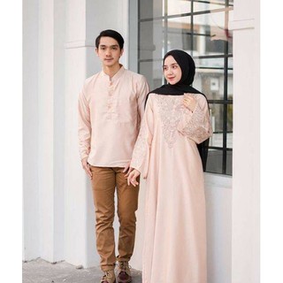 Baju Couple Set Busana Muslim Pria Dan Wanita Gamis Baju Couple Set Busana Muslim Pria Dan Wanita Gamis