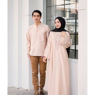  Baju  Couple  Set Busana Muslim  Pria Dan  Wanita Gamis 