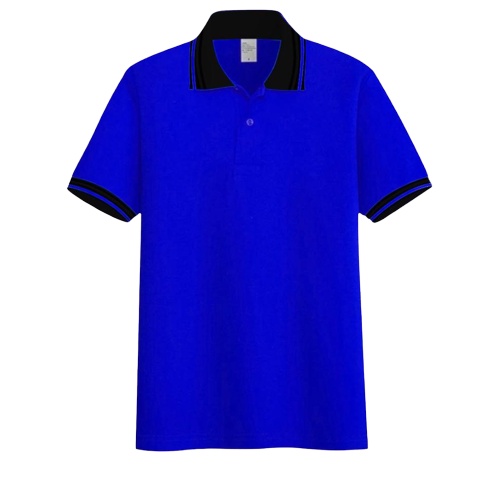 Noveli wear - Kaos polo shirt polos Biru Benhur kerah stripe | kaos kerah seragam pria dan wanita