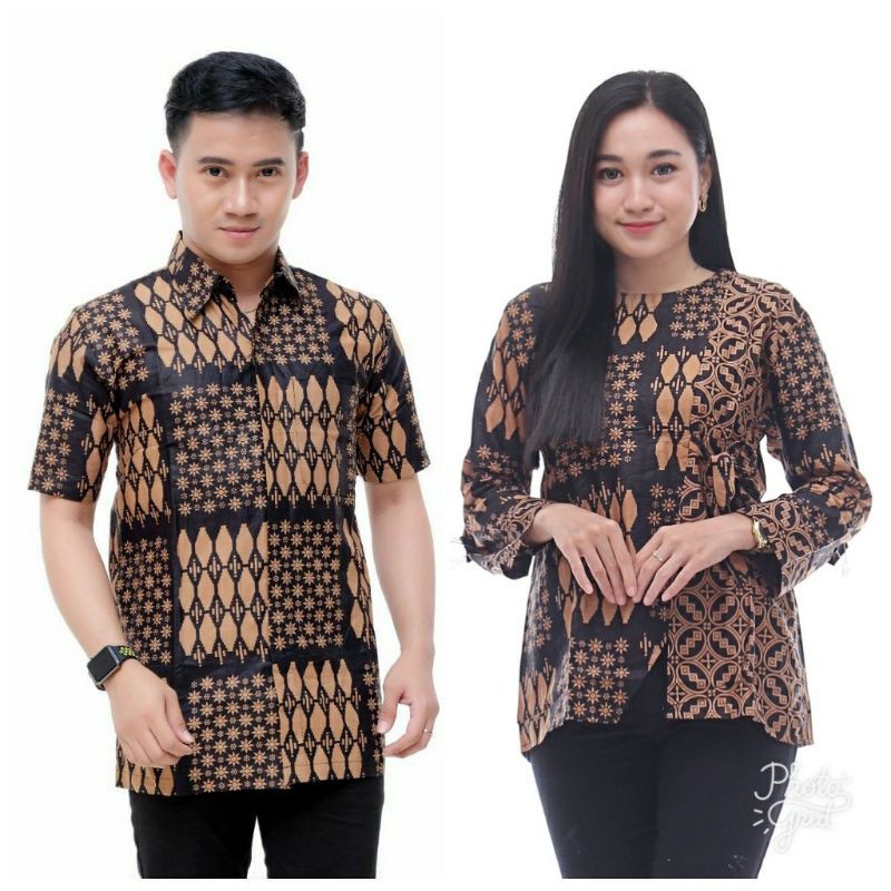 { bisa cod} coeple coklatan batik new arrival//coeple batik