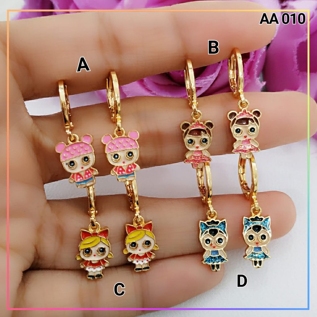 Xuping/perhiasan lapis emas anting anak lucu AA 010