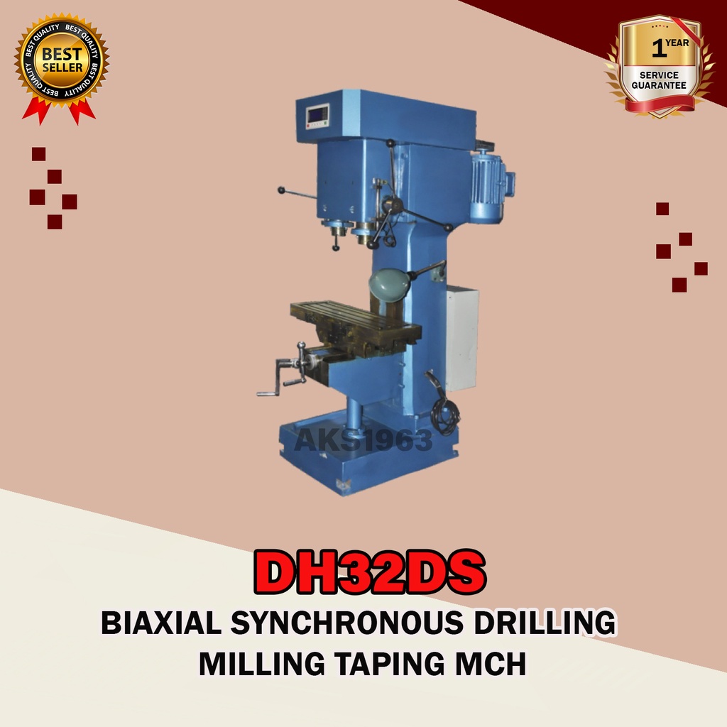 Mesin Tapping Drilling Milling Tap Machine 32mm 600x230mm AKS - DH32DS