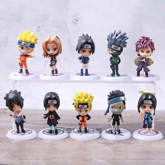 Figure Naruto Chibi set 10 Action Figure Sasuke Sakura Kakashi Itachi