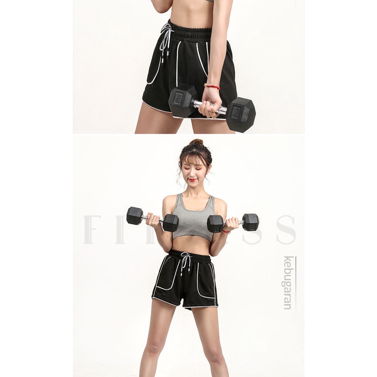 【Spot barang】Dumbbell set peralatan fitness  hexagonal dumbell 10kg dengan perlindungan lingkungan