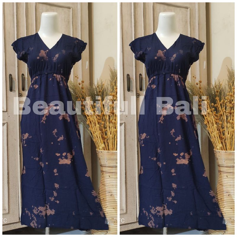 DASTER MANOHARA PANJANG BALI / DASTER MANOHARA TIE DYE BERCAK-Manohara Navy