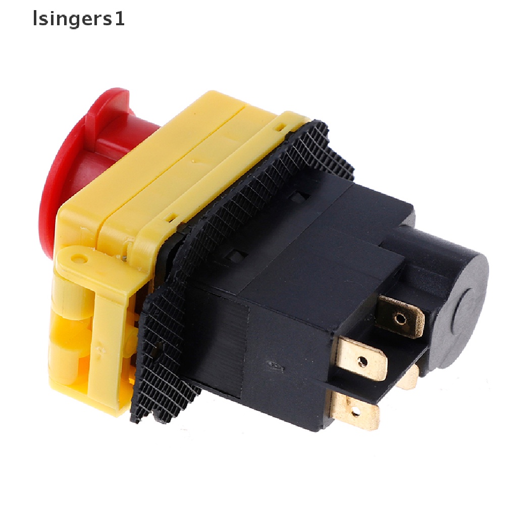 (lsingers1) 1pc Saklar start stop 250V 16A IP54 Tanpa Tegangan Dengan stop Darurat