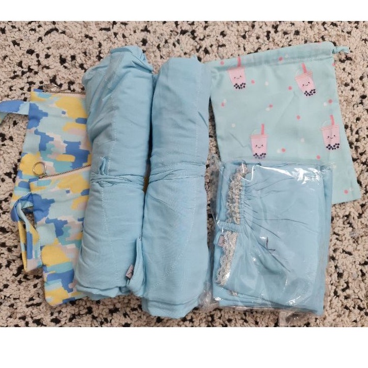 Mukena Travel Plain Baby Blur Faith by Giggles, Bisa Couple ibu dan anak yah. 2 dewasa n 1 anak (L)