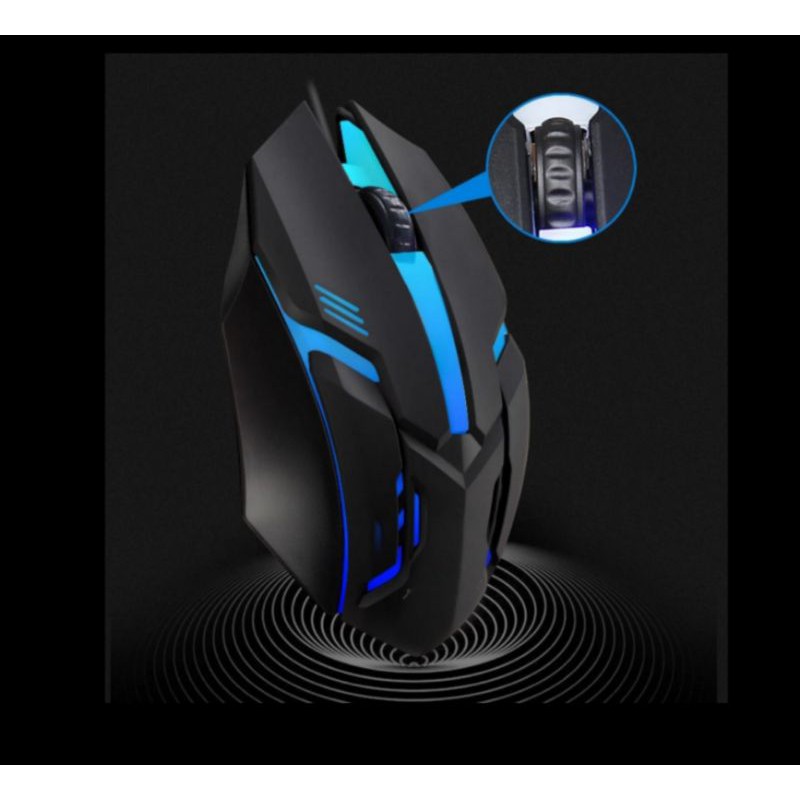 Mouse gaming lampu LED PC laptop komputer desktop bagus murah original terbaru rgb light