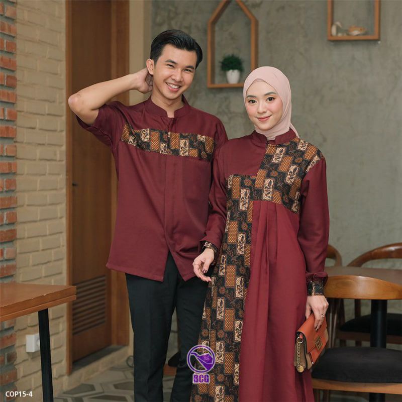 SARIMBIT EXCLUSIVE COUPLE GAMIS BATIK KOMBINASI
