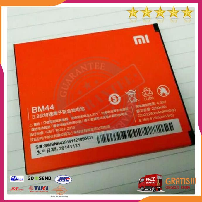 Acc Hp Baterai Xiaomi Redmi 2 2 Prime Bm44 Original