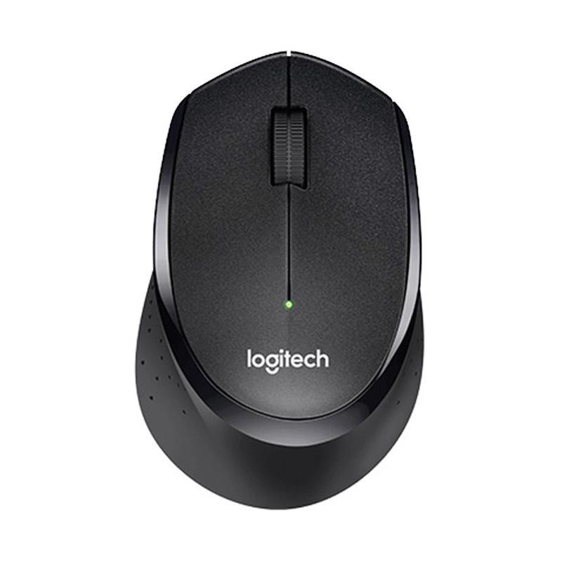 Mouse Logitech Usb Wireless M331 Silent Touch -Black klik Compact untuk Windows, Mac, ChromeOS Batre Include Plug And Play Original Garansi Resmi