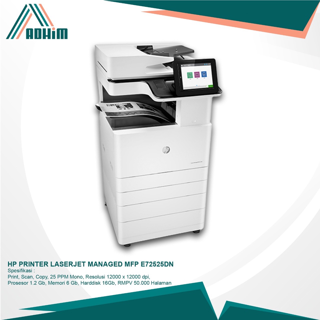 HP PRINTER LASERJET MANAGED MFP E72525DN  HP Color Laserjet MFP E72525DN