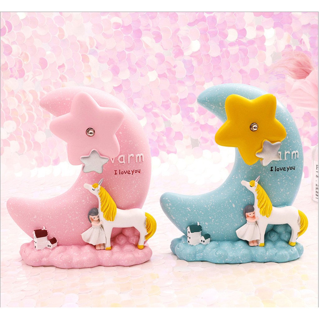 Unicorn Moon Girl Music Ornament / Pajangan Hiasan Meja Musik Kado