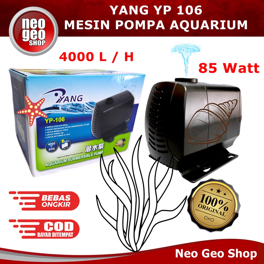 YANG YP 106 YP106 YP-106 Pompa Air Celup Pompa Kolam Aquarium