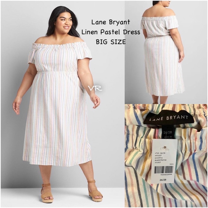 [ ADA BIG SIZE ] Midi Dress Linen Premium by Lane Bryant
