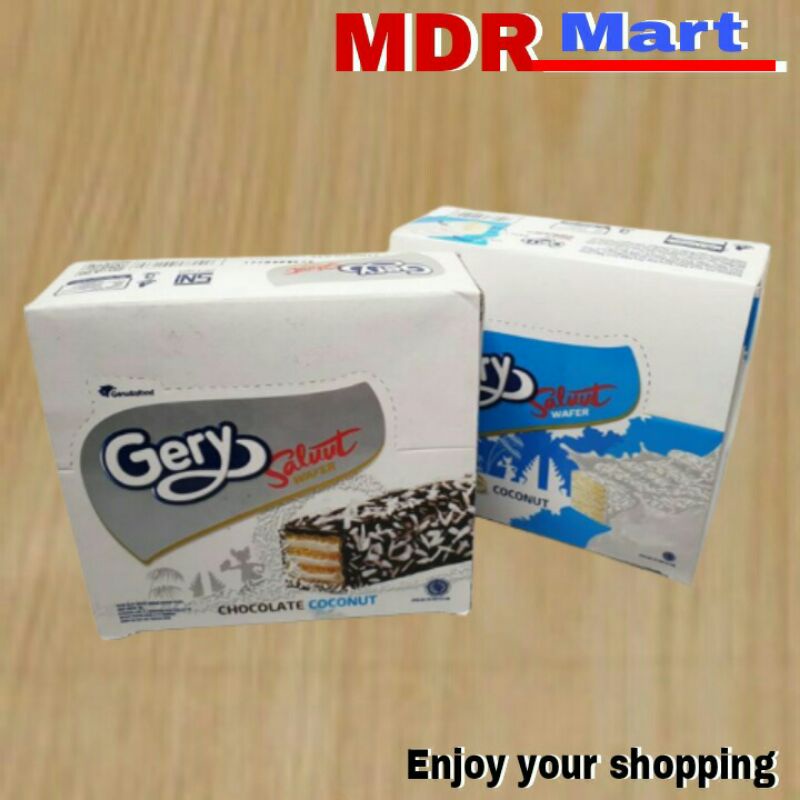 

GERY 1 BOX SALUT WAFER COCONUT COKLAT KELAPA ISI 12 PCS