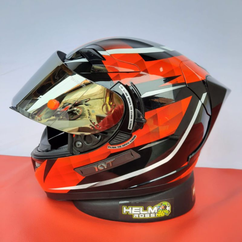 Spoiler Helm KYT K2R K2RIDER K2 R K2 RIDER Model 3D Hitam Dan Bening Winglet Variasi Helm KYT