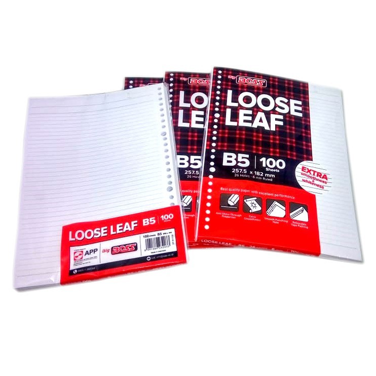 

Big Boss Loose Leaf B5 Isi 100 bergaris