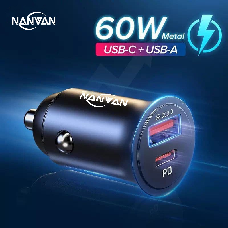 [RO ACC] NVN-SV6 KEPALA CHARGER MOBIL NANVAN PD FAST CHARGING CAR CHARGER USB C