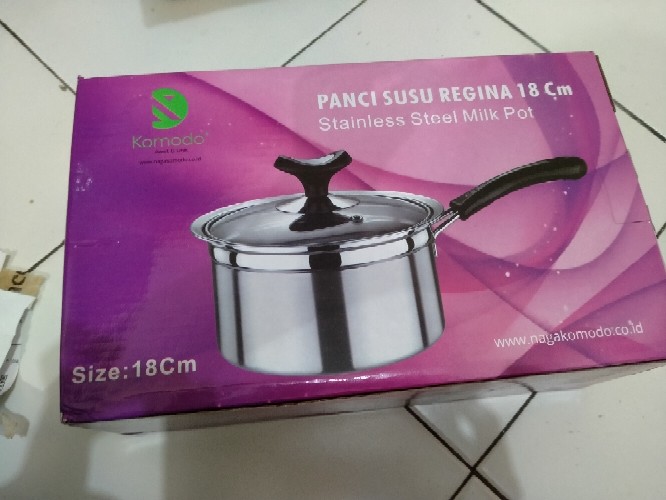 Panci Stainless Gagang Tutup Kaca 18 Cm Regina
