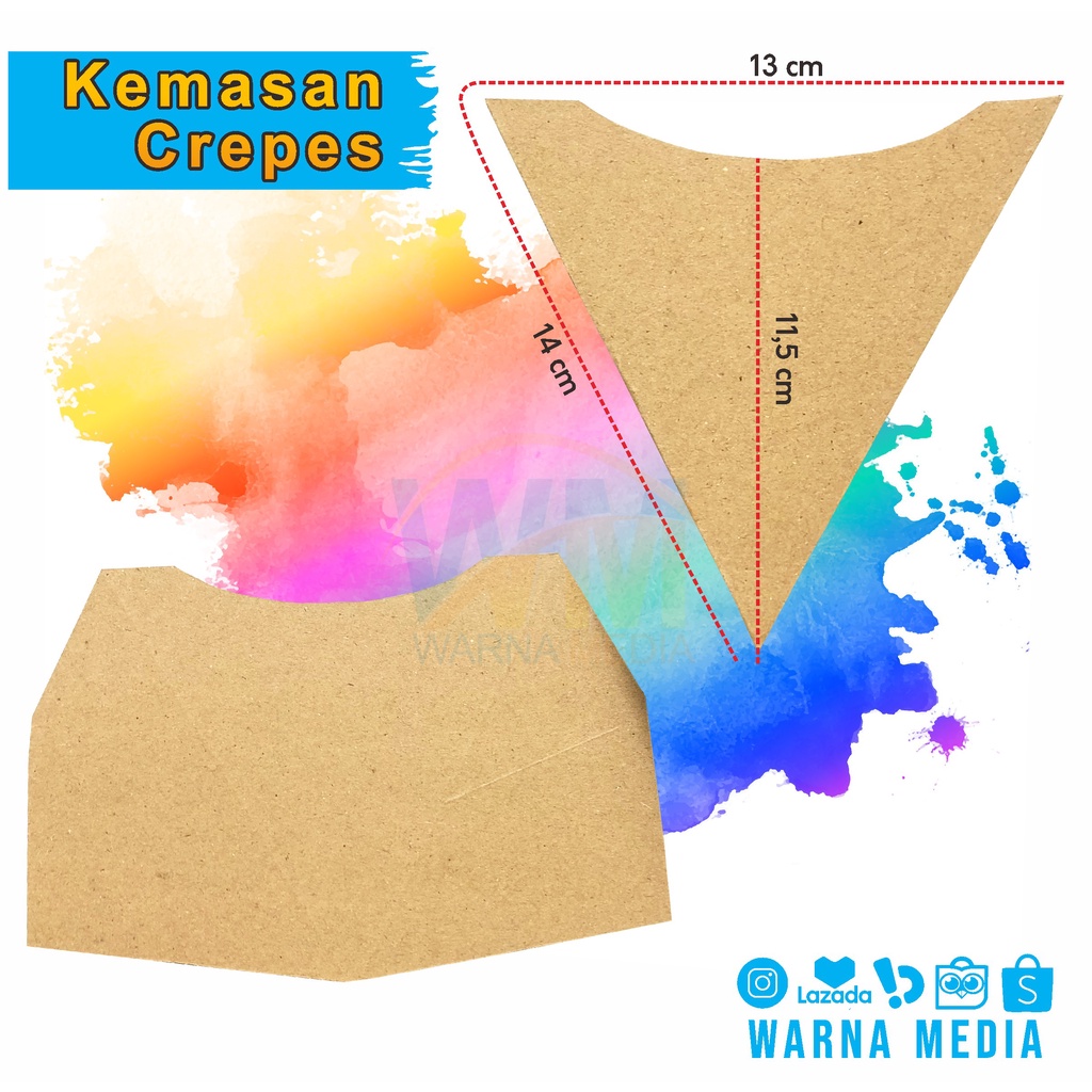 Paper Kemasan Crepes / Pegangan / Wadah Crepes / Dus Crepes Leker