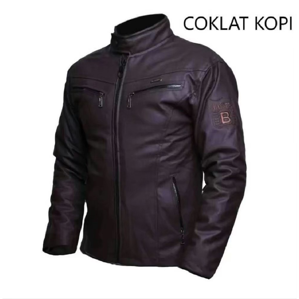 JAKET PRIA BOMBER GARUDA SEMI KULIT ORIGINAL