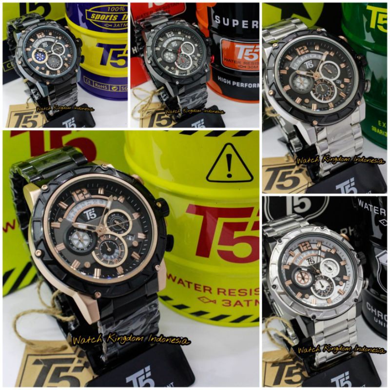 Terbaru Jamtangan pria T5 H 3813G original Water Resistant