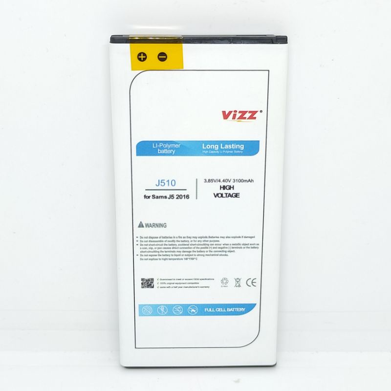 Baterai Batre Vizz Samsung Galaxy J5 2016 J510 Original Vizz Bateray