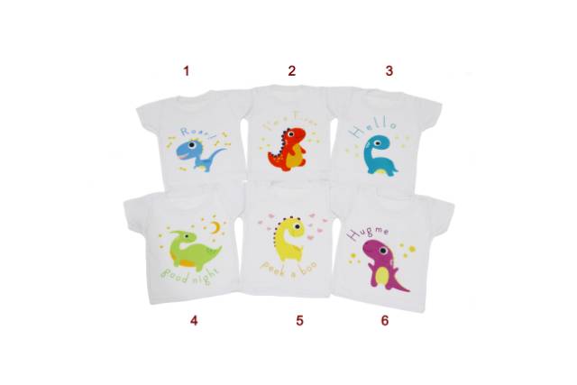 Kaos Oblong Bergambar size S/Kaos Bayi Newborn