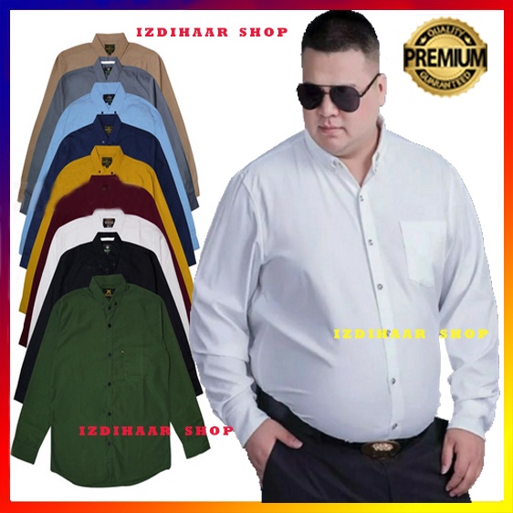 KEMEJA PRIA JUMBO LENGAN PANJANG XXL,XXXL,XXXXL 4L TERMURAH TOP BRAND