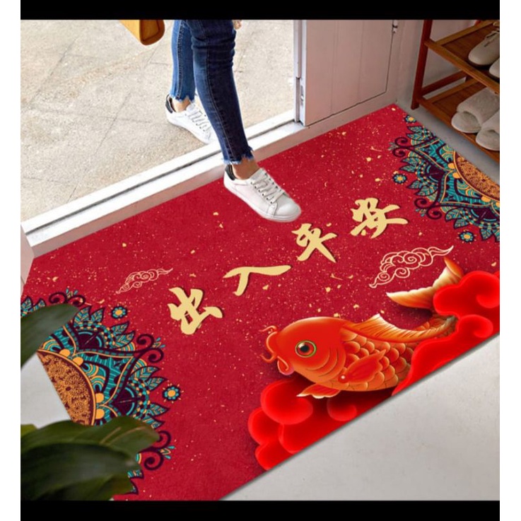 keset kaki imlek anti slip/alas kaki imlek