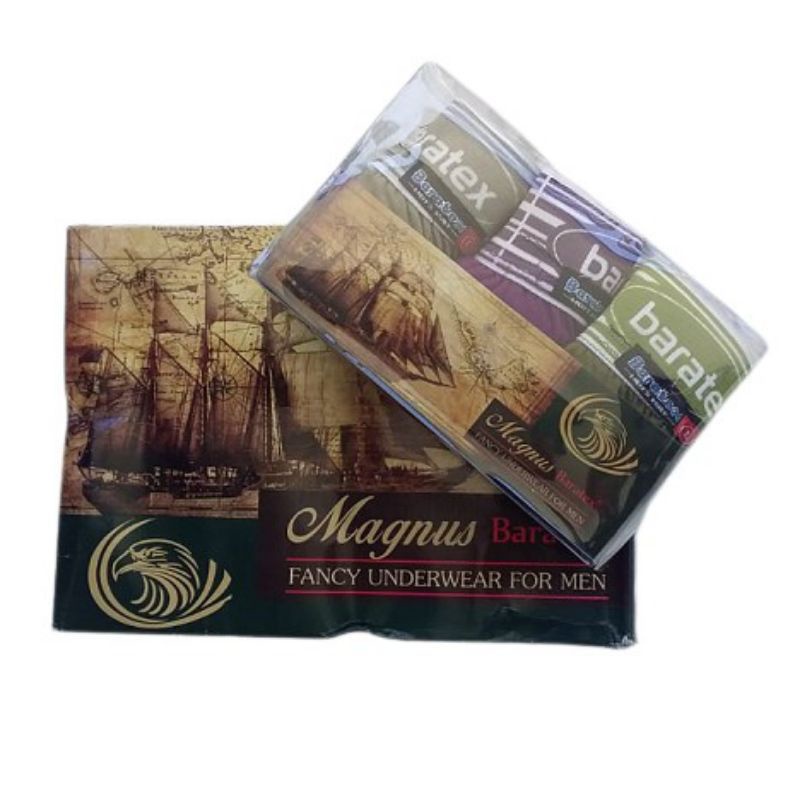 3pcs Celana Dalam Pria Baratex Magnus Ban karet , CD Pria Baratex Termurah