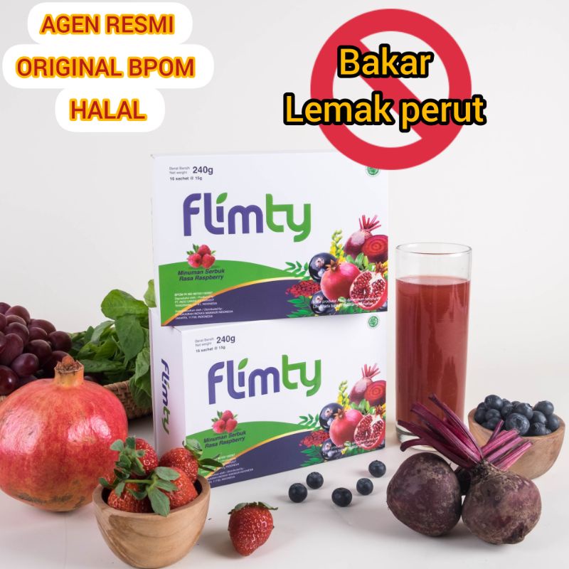 Flimty Fiber Pelangsing Perut Buncit Badan Cepat Dan Ampuh Pria Wanita Penurun Berat Badan Halal BPOM DIET DETOX HERBAL 1 BOX 16 SACHET PAKET PROMO GOLD MINUMAN ORIGINAL ORI 100% ASLI COD Pelakor FLIMITY SLIMTY FLIMINTY FLEMTY FLITY FLYMTI FLYMTY FLIMTI