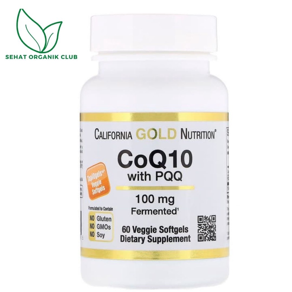California Gold Nutrition Coq10 100 mg With PQQ 10 mg 60 Softgel