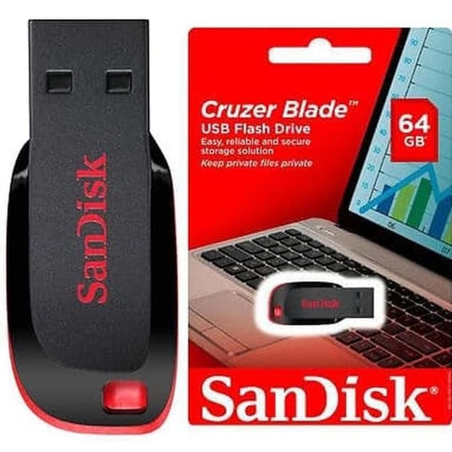 Flashdisk SanDisk Cruzer Blade 64GB CZ50 - Garansi Resmi | Shopee Indonesia