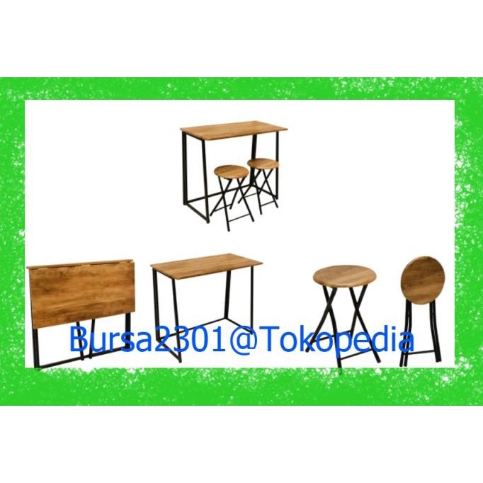 Jual LEXI SET MEJA LIPAT SERBAGUNA 2 KURSI FOLDING TABLE SET W/2 CHAIRS