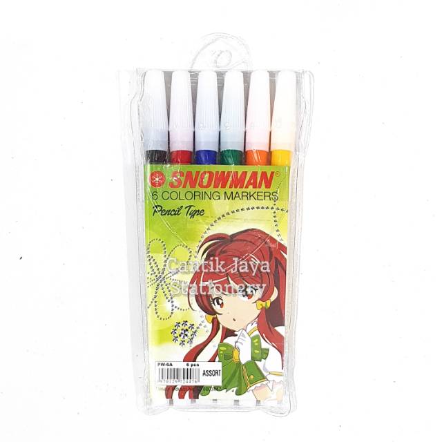 

Spidol Snowman 6 warna 6w PW-6A