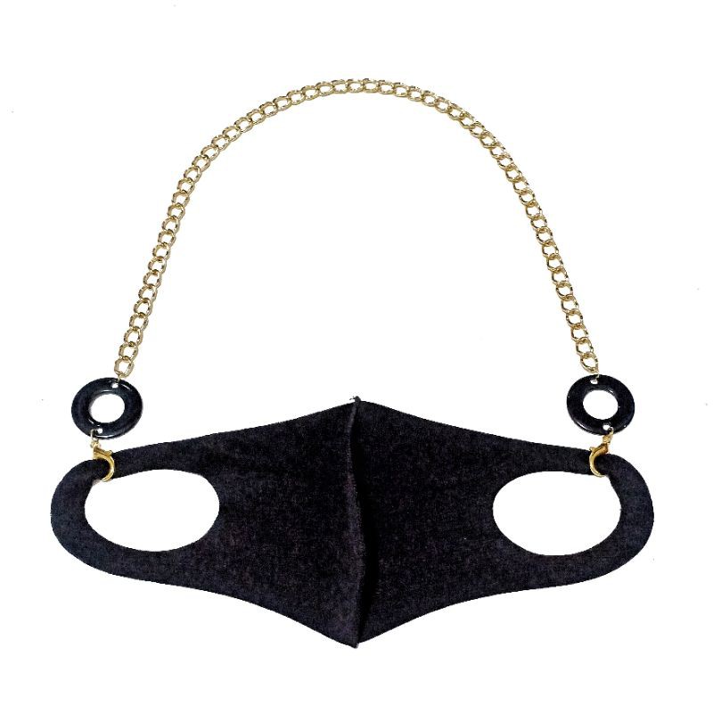 Kalung Gantungan Masker Strap Mask Hanging Big Circle Golden Chain Series