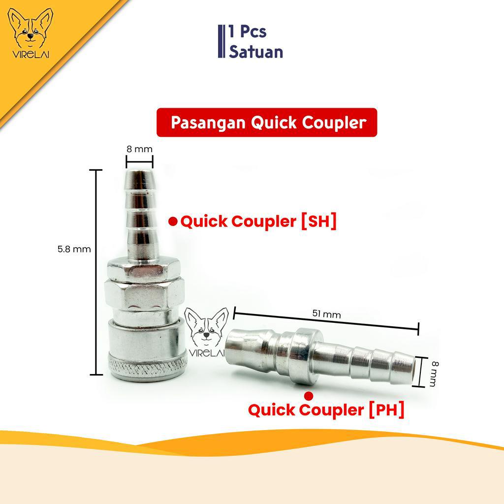 Sambungan Selang Angin Kompresor / Quick Coupler Compresor