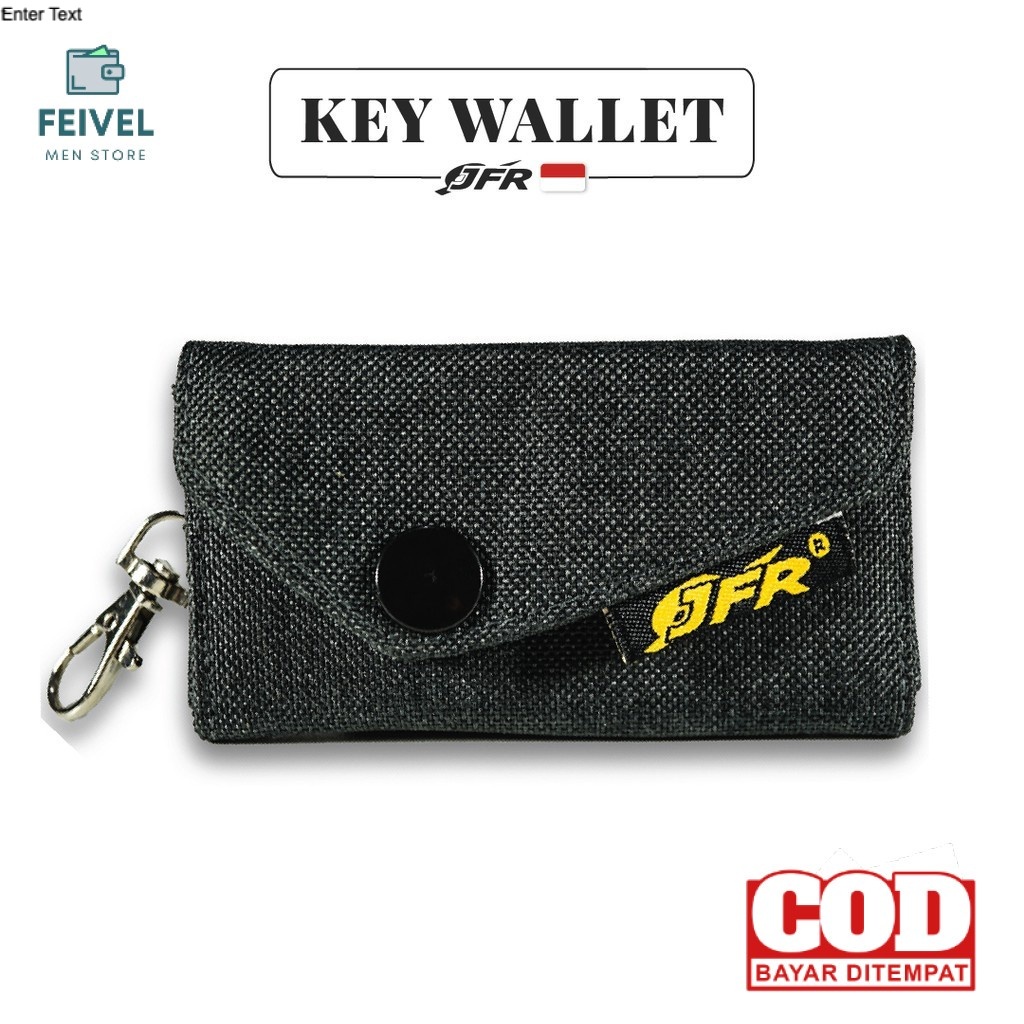 JFR Fashion Dompet Kunci Bahan Kulit Kanvas GKC01