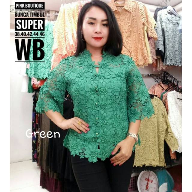 Ready stock pink boutique full brokat