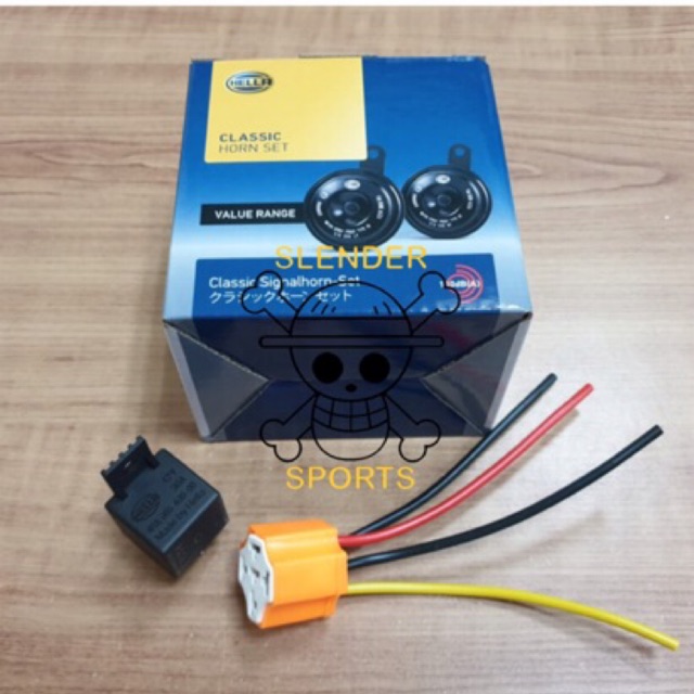 Paket Klakson Hella Classic + Relay Hella 12V/30A+ Socket