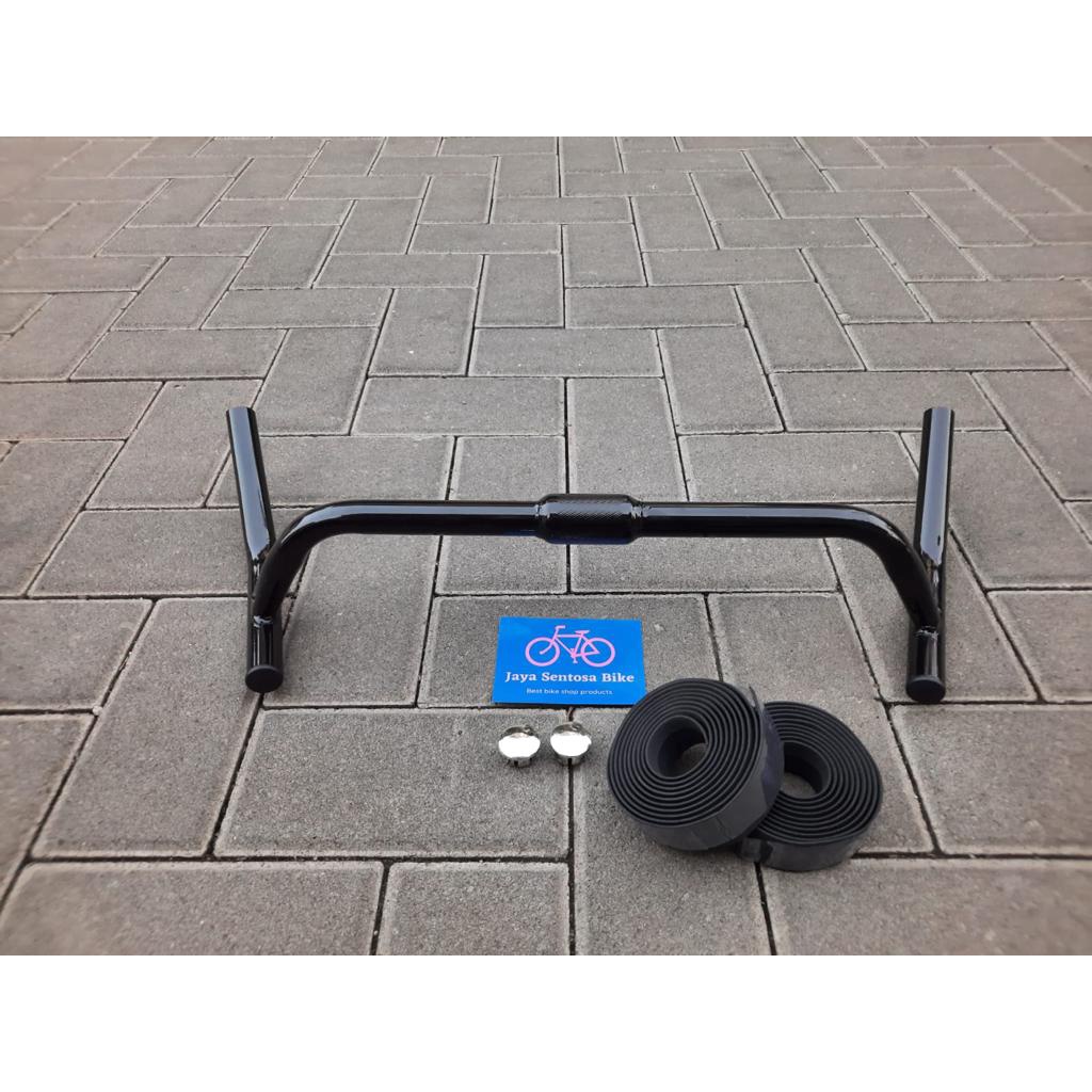 MH1` NEW1021 ~ Stang Corner Bar Geometry Hitam Oversize 31.8mm (FREE BAR TAPE)