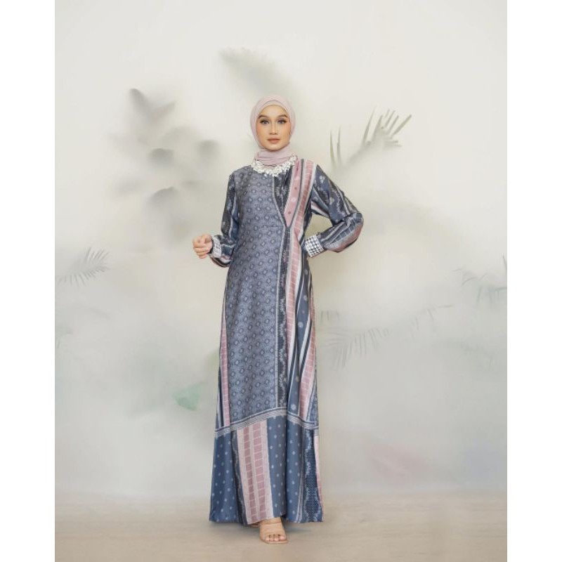 Edelweis Dress Navy, Nudesugar, Lilymint by Vanilla Hijab